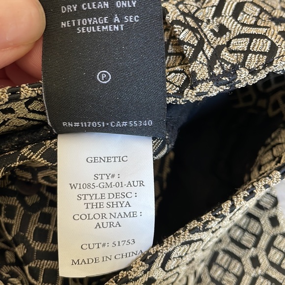 GENETIC Black and Gold Pants - Patterned Jeans - Patterned Pants - Size 25 - Picture 8 of 11